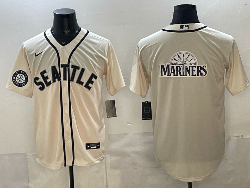 Men 2026 Seattle Mariners blank cream Nike MLB Jersey 09871->seattle mariners->MLB Jersey